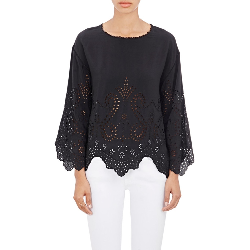 Ulla Johnson Althea Top Blouse in Raven